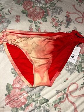 Shade & Shore Ombre Bikini Bottoms — Red and Peach